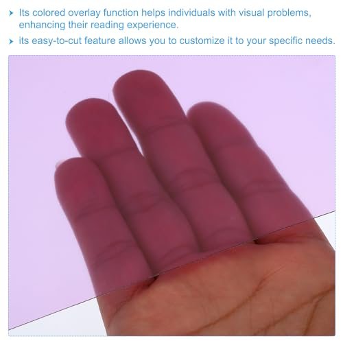A4 Size Guided Reading Sheet, 6pcs Correction Lighting Gel Filter Colored view 4