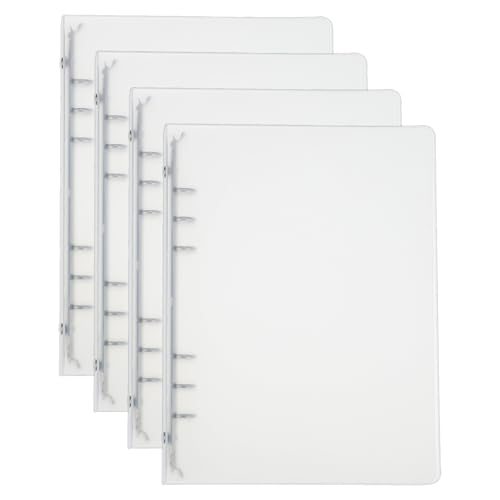 A5 Binder Cover, 4pcs PP 6 Ring Frosted Binder Protector, Transparent — PATIKIL