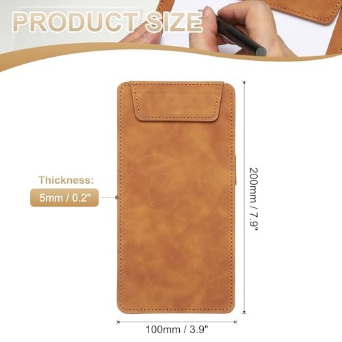 A5 PU Leather Clipboard, 4"x8" Business Magnetic Padfolio view 2