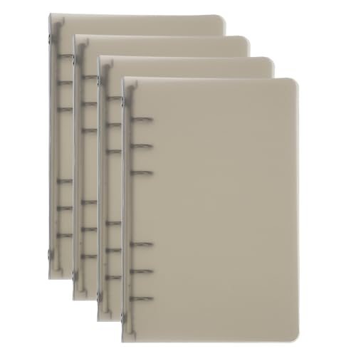 A6 Binder Cover, Round Ring Refillable Notebook, Brown — PATIKIL