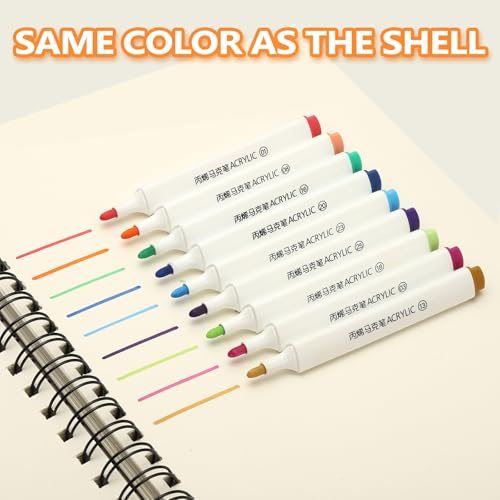 Acrylic Paint Marker Pens Bold Tip Pen Waterproof Water Based 6Pcs view 4