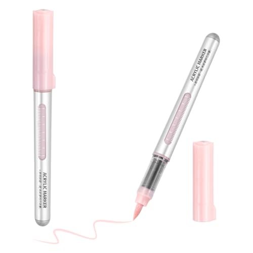 Acrylic Paint Markers, 2Pcs Acrylic Paint Pens Soft Tip Light Pink — PATIKIL