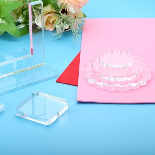 Acrylic Stamp Block, 1 Pack Clear Stamping Block view 5