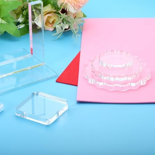 Acrylic Stamp Block, 1 Pack Clear Stamping Block view 5