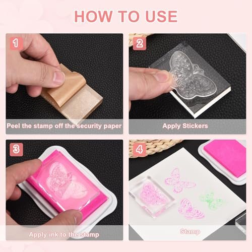 Acrylic Stamp Block Clear Stamping Block 2.4" x 1.6" view 4