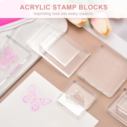 Acrylic Stamp Block Clear Stamping Block 2.4" x 1.6" view 5