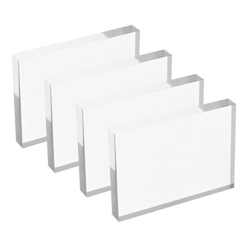 Acrylic Stamp Block Clear Stamping Block 3.1" x 2.4", Decorative Mounting — PATIKIL