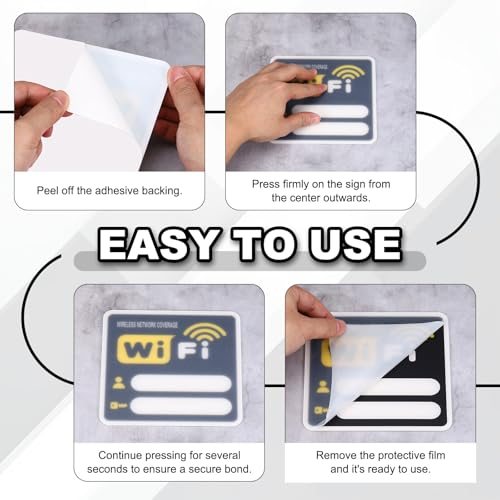 Acrylic WiFi Sign, Yellow view 4