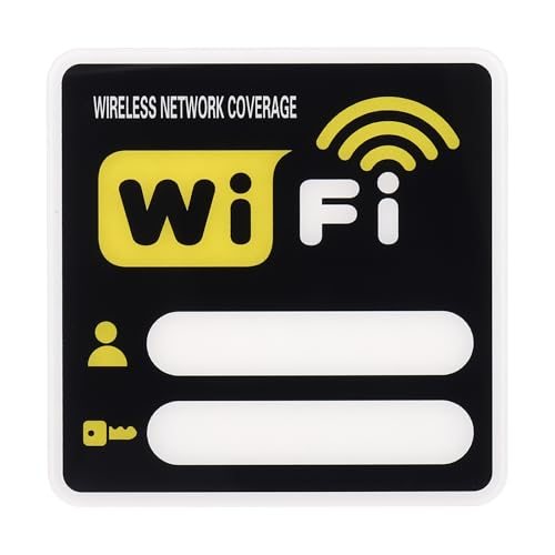 Acrylic WiFi Sign, Yellow — PATIKIL
