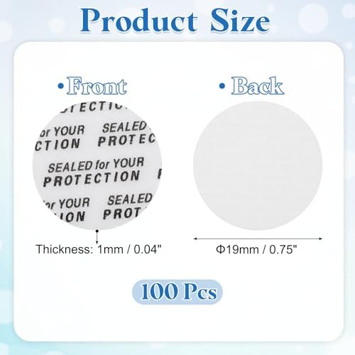 Adhesive Round Cap Liners Resistant Tamper view 2