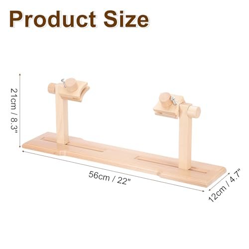 Adjustable Embroidery Hoop Stand Beech Wood Cross Stitch Hoop view 2