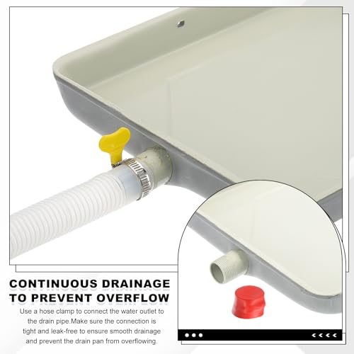 Air Conditioner Drip Tray, 25 x 4.7 Inch (63 x 12 cm) Galvanized, Metal view 4