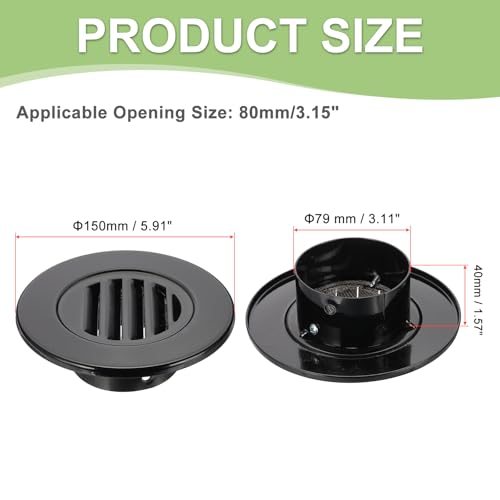 Aluminum Alloy Wall Vent Grille Cover Exterior Exhaust Louvered Vent view 2