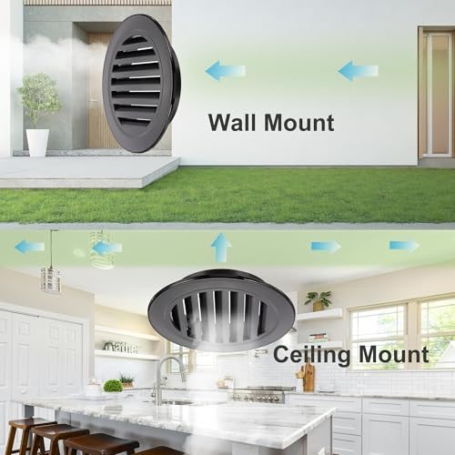 Aluminum Alloy Wall Vent Grille Cover Exterior Exhaust Louvered Vent view 5