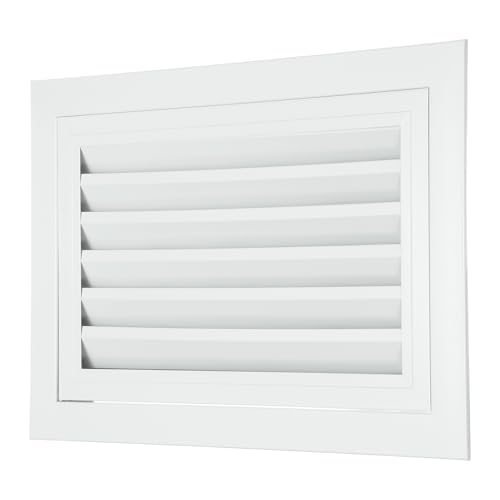 Aluminum Gable Vent Return Grille 10 x 16 Inch White, Gable Louver Air — PATIKIL