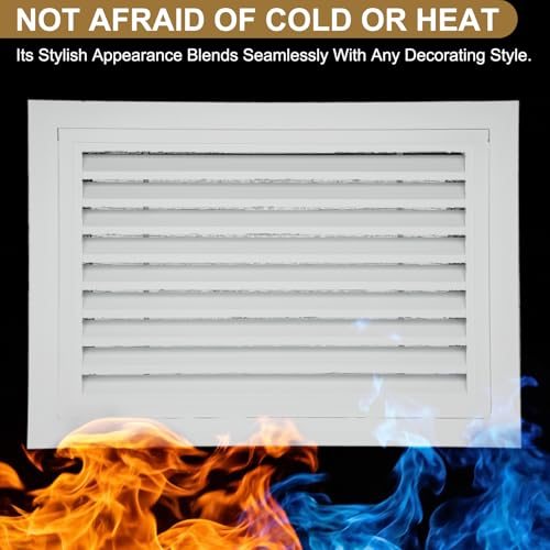 Aluminum Gable Vent Return Grille 6 x 10 Inch White, Gable Louver Air view 4