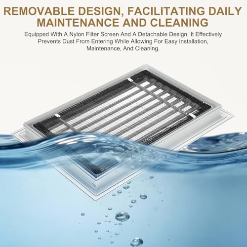 Aluminum Gable Vent Return Grille 6 x 10 Inch White, Gable Louver Air view 5