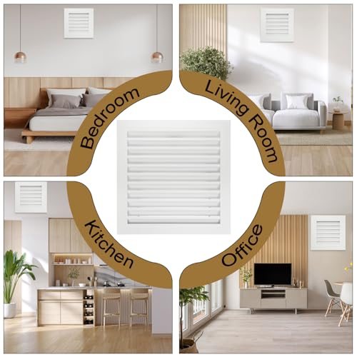 Aluminum Return Grille 16Inch Air Supply Vent Cover White, Linear Bar view 4