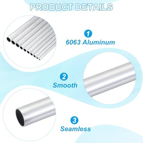Aluminum Round Tubing Seamless Metal Straight Pipe view 3