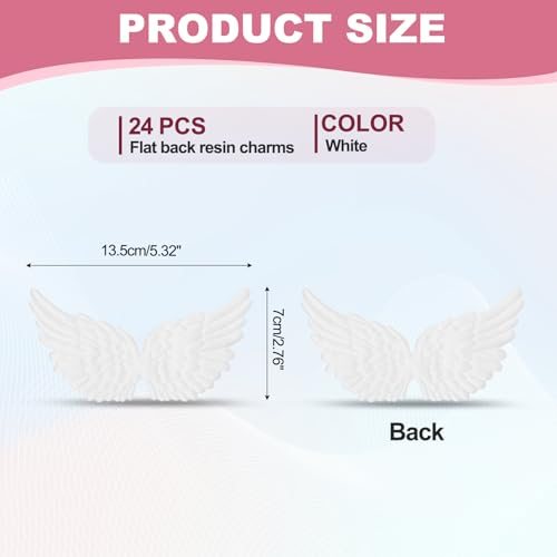Angel Wings for Crafts, Small Ornament on Patches for Backpacks Dress DIY view 2