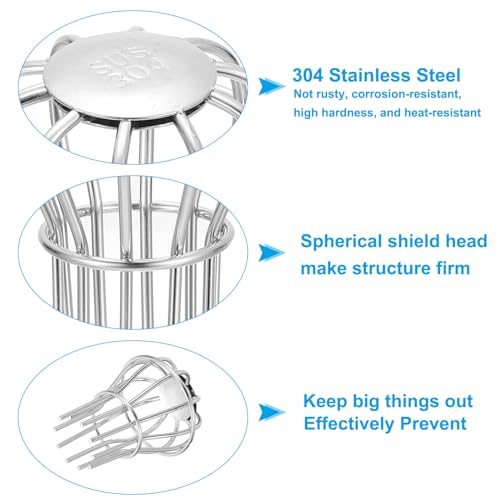 Anti-Blocking Line Cap Drain Cover Round Downspout Protector view 3