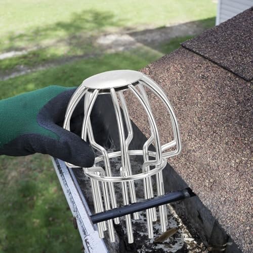 Anti-Blocking Line Cap Drain Cover Round Downspout Protector view 5