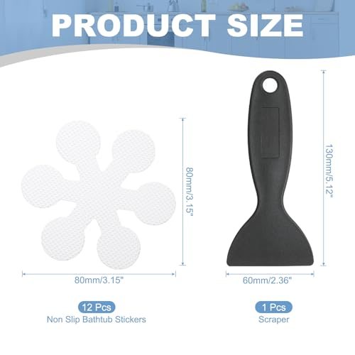 Anti Slip Shower Stickers, Snowflake Shape Cute Treads Tubs Bathroom view 2