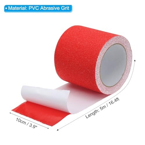 Anti Slip Traction Tape 4" x 16 Ft Non-Slip Grip Tape Red view 2
