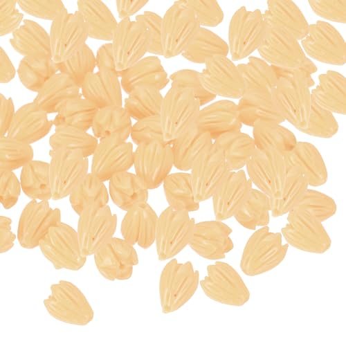 Apricot Coral Flower Beads 9x7mm Artificial Jasmine, Flower Shell Floral — PATIKIL