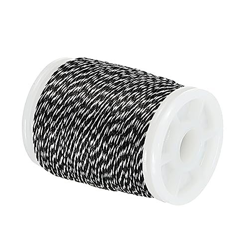 Archery Bow String Serving Thread 120yd/110M, 0.8mm, Black White — PATIKIL