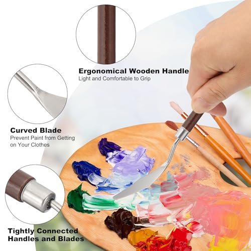 Art Spatula, 2 Pcs No.4 20mm Stainless Steel Flexible Palette Knife view 3