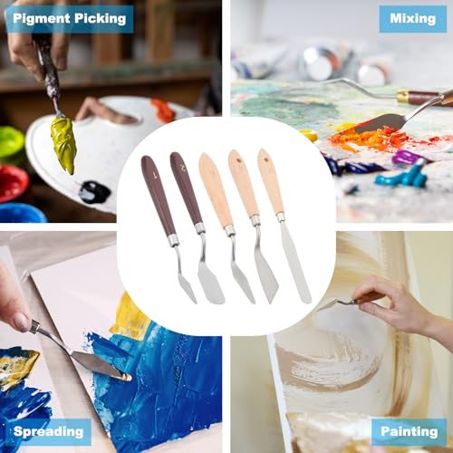 Art Spatula, 2 Pcs No.4 20mm Stainless Steel Flexible Palette Knife view 4
