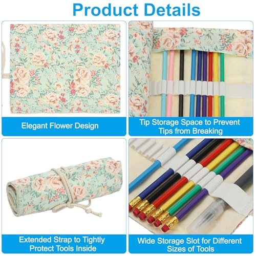 Art Tools Organizer 12 Slots Colored Marker Holder Bag Artist Brush view 3
