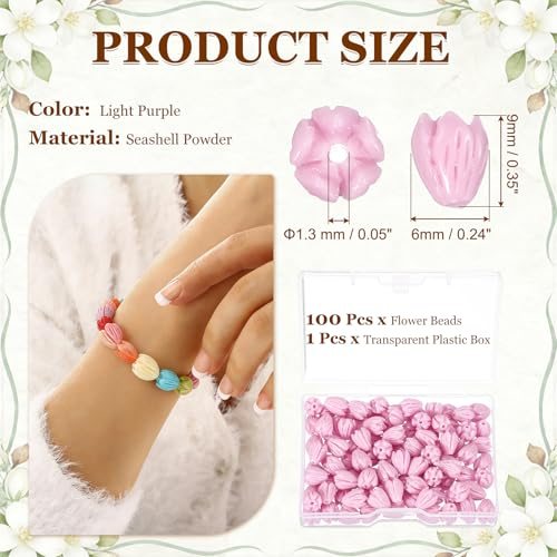 Artificial Jasmine Flower, Coral Shell Powder view 2