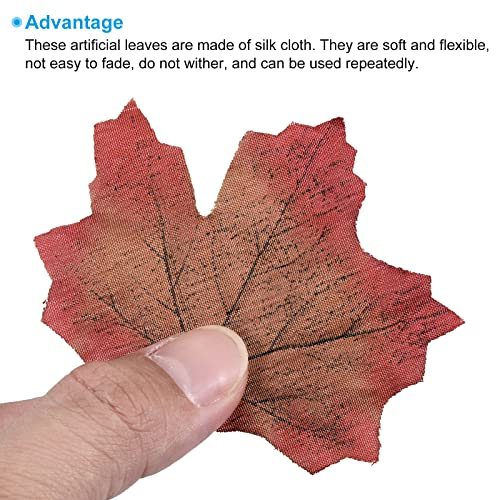 Artificial Leaves, 200 Pcs Mixed Fall Maple Autumn Fake Leaf view 4