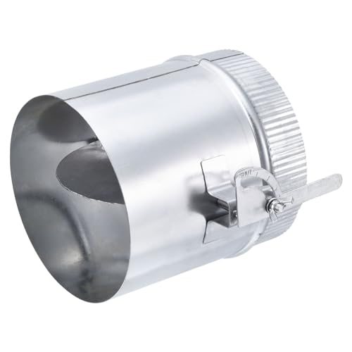 Backdraft Damper with Sleeve, 6 Inch, Airflow Ducting Volume Branch Vent — PATIKIL
