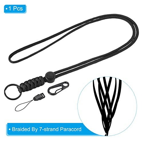 Badge Lanyard 20.5 Inch, Necklace Keychain Cord Metal Clasp Hook Ring view 3
