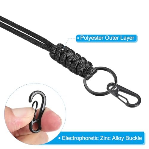Badge Lanyard 20.5 Inch, Necklace Keychain Cord Metal Clasp Hook Ring view 4