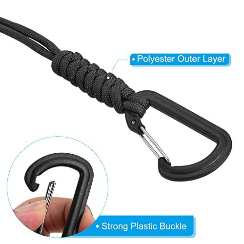 Badge Lanyard with Hook 10 Inch, 4Pcs Braided Wrist Keychain Strap view 4