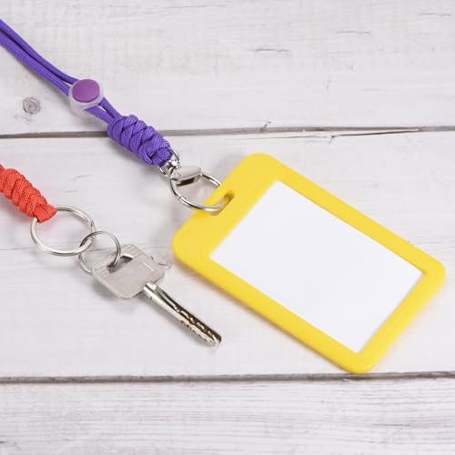 Badge Lanyard with Keyring 18 Inch, 2 Pack Necklace Keychain Cord Metal view 5