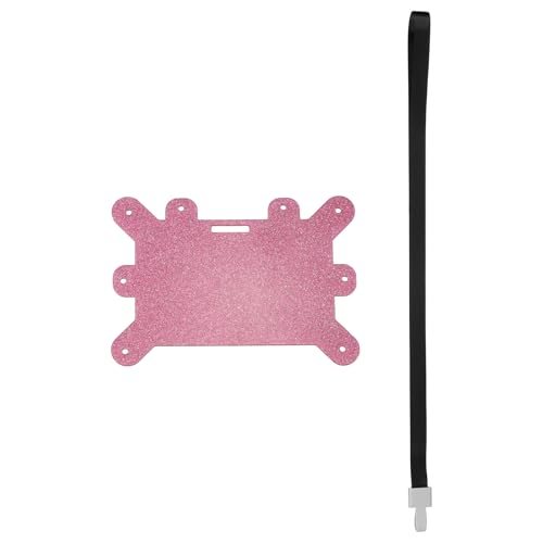 Badge Pin Holder 8 Hole Acrylic Display Badge Adapter Pink/Black — PATIKIL