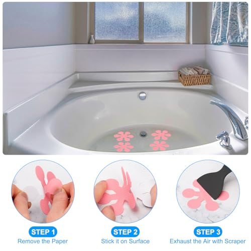 Bathtub Non Slip Stickers 3.15x3.15 Inch, 6 Pack Snowflake Safety Shower view 4