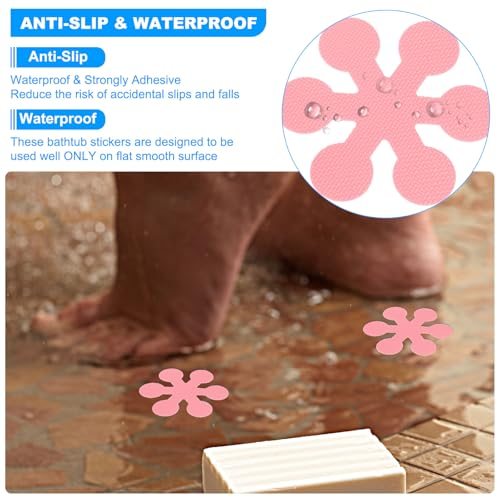 Bathtub Non Slip Stickers 3.15x3.15 Inch, 6 Pack Snowflake Safety Shower view 5