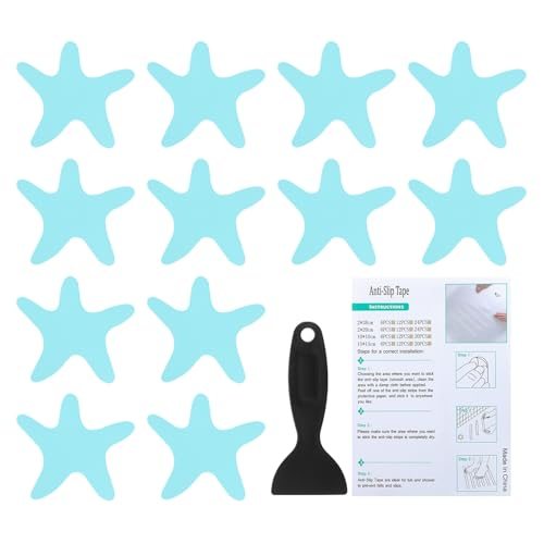 Bathtub Non Slip Stickers 3.86x3.86 Inch, 12 Pack Starfish Safety Shower — PATIKIL