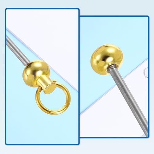 Beadable Keychain Bar Blanks Beaded Bulk Key Chain Rod, Gold, Bulk Making view 3