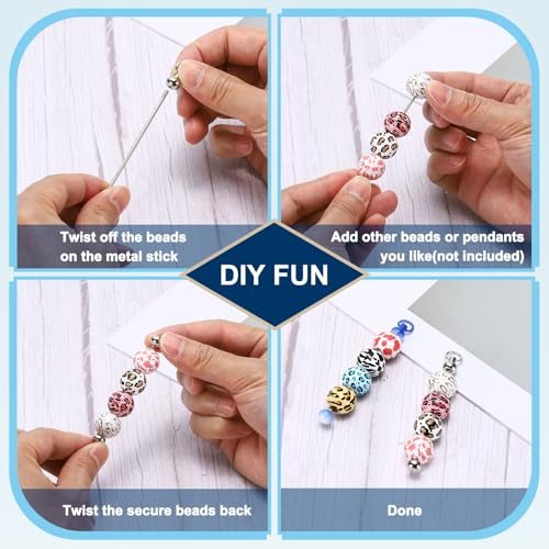 Beadable Keychain Bar Blanks Beaded Bulk Key Chain Rod, Gold, Bulk Making view 5