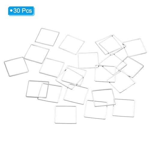 Beading Hoop Earrings, 30 Pcs Square Beading Findings Copper Hoop Earring view 3