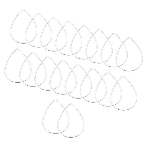 Beading Hoop Earrings, 30 Pcs Teardrop Beading Findings Copper Hoop — PATIKIL