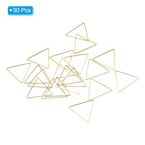 Beading Hoop Earrings, 30 Pcs Triangle Beading Findings Copper Hoop view 3