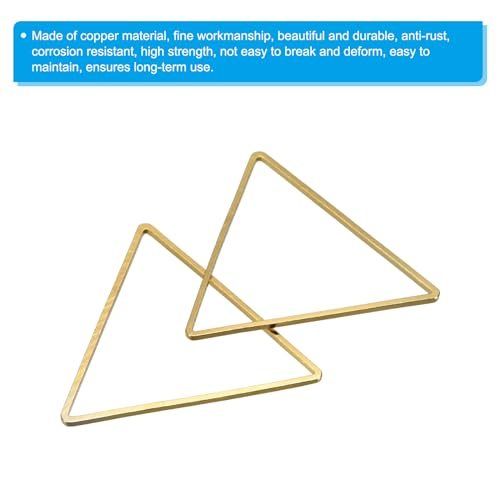 Beading Hoop Earrings, 30 Pcs Triangle Beading Findings Copper Hoop view 4